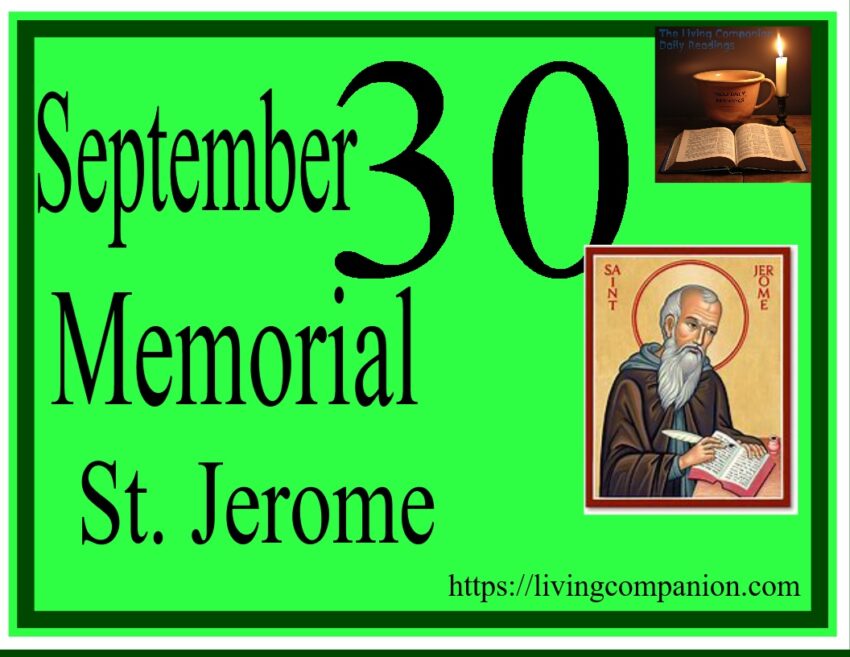 Living Companion St. Jerome Daily Reflection - Sept. 30