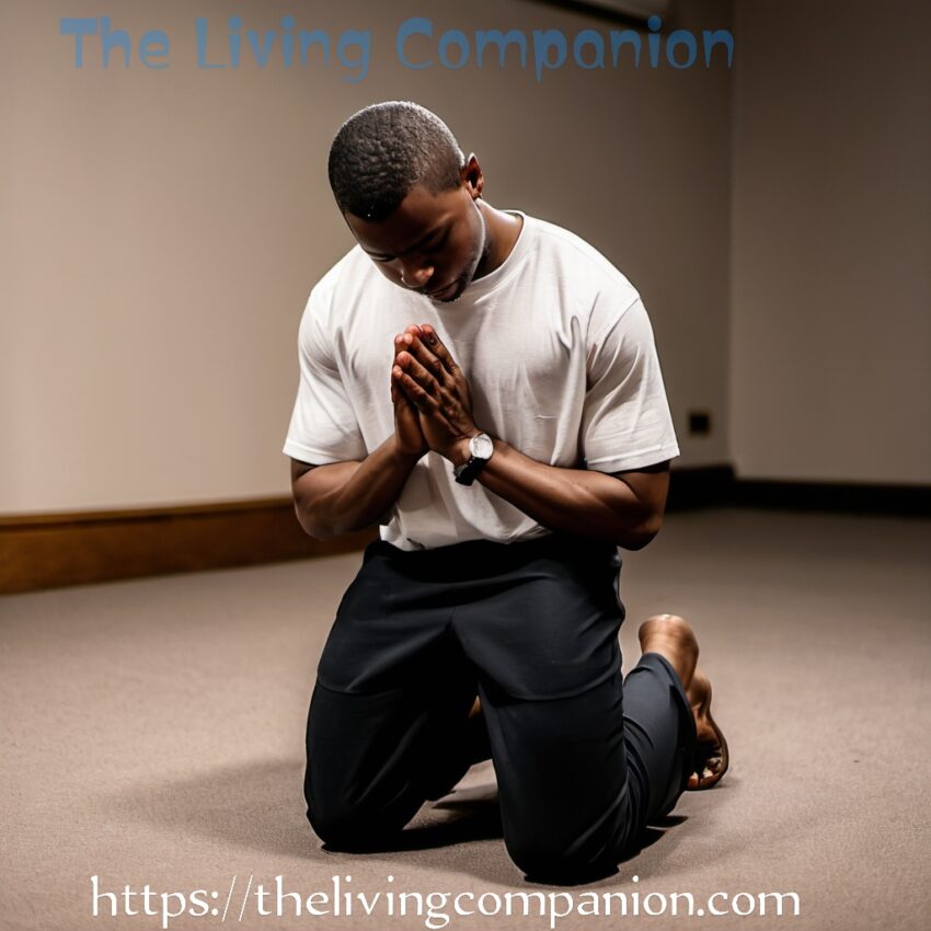 Reflection Tuesday Living Companion Daily Readings praying man in white shirt